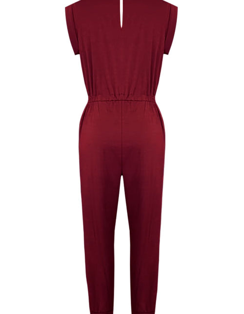 Load image into Gallery viewer, Drawstring Round Neck Sleeveless Jumpsuit
