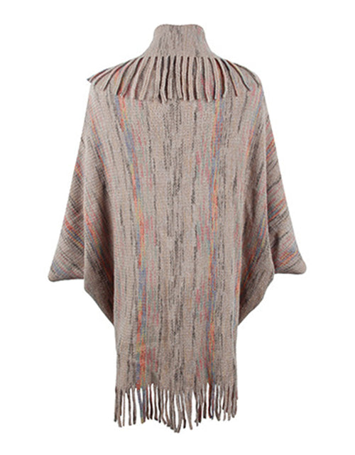 Load image into Gallery viewer, Fringe Detail Printed Poncho
