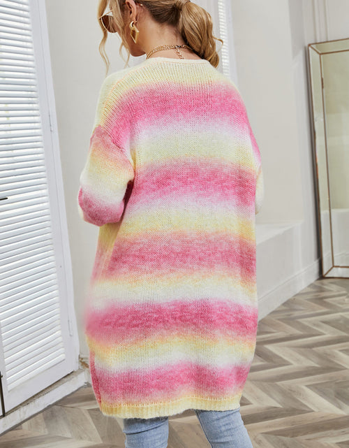 Load image into Gallery viewer, Angel Wings Full Size Pocketed Open Front Gradient Cardigan
