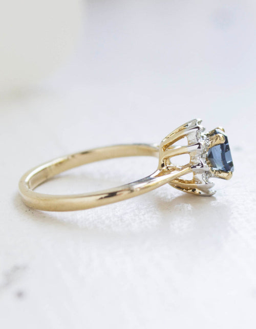 Load image into Gallery viewer, Vintage Genuine Opal or Austrian Crystal Ring 18k Yellow Gold Electroplated by PVD Vintage Jewelry
