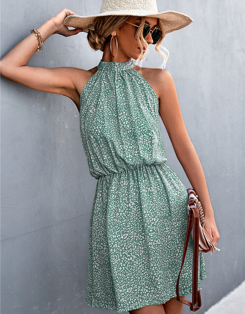Load image into Gallery viewer, Floral Tied Sleeveless Mini Dress
