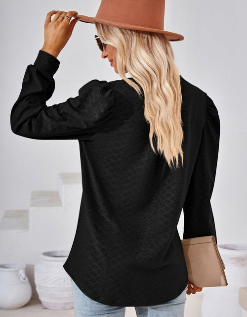 Load image into Gallery viewer, V-Neck Puff Sleeve Blouse
