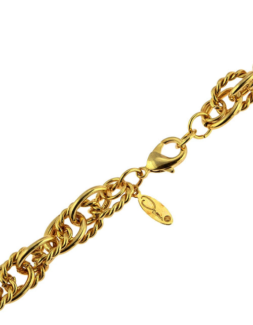 Load image into Gallery viewer, Vintage Oscar De La Renta 24 Inch Gold Tone Link Chain Necklace Size: G by PVD Vintage Jewelry
