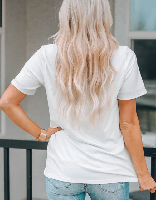 Load image into Gallery viewer, Letter Graphic Round Neck Tee
