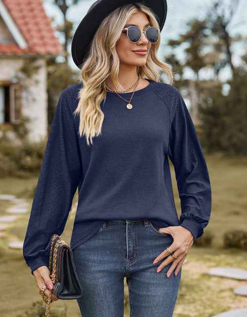 Load image into Gallery viewer, Round Neck Raglan Sleeve Sweatshirt
