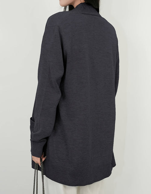 Load image into Gallery viewer, Open Front Long Sleeve Sweater Cardigan
