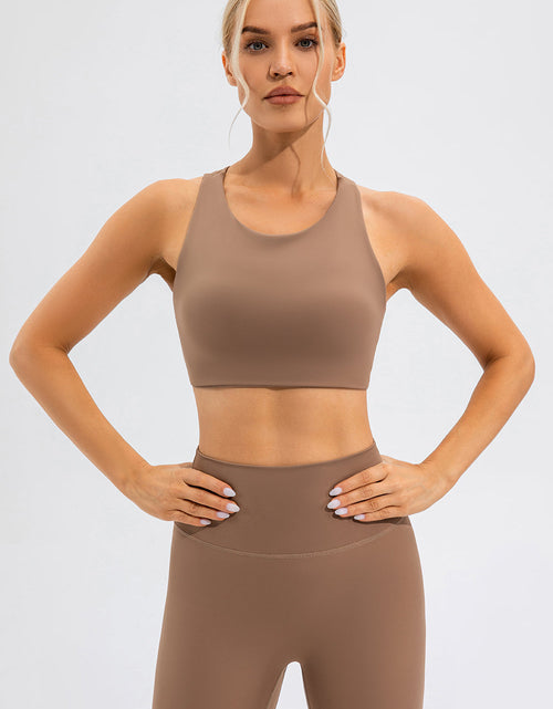 Load image into Gallery viewer, Round Neck Cutout Cropped Active Tank
