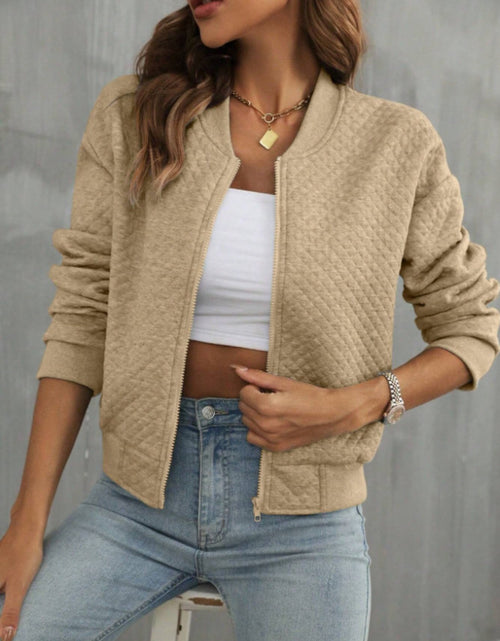 Load image into Gallery viewer, Zip Up Long Sleeve Jacket
