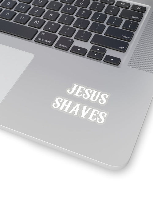 Load image into Gallery viewer, Jesus Shaves Transparent Sticker by The Olde Soul
