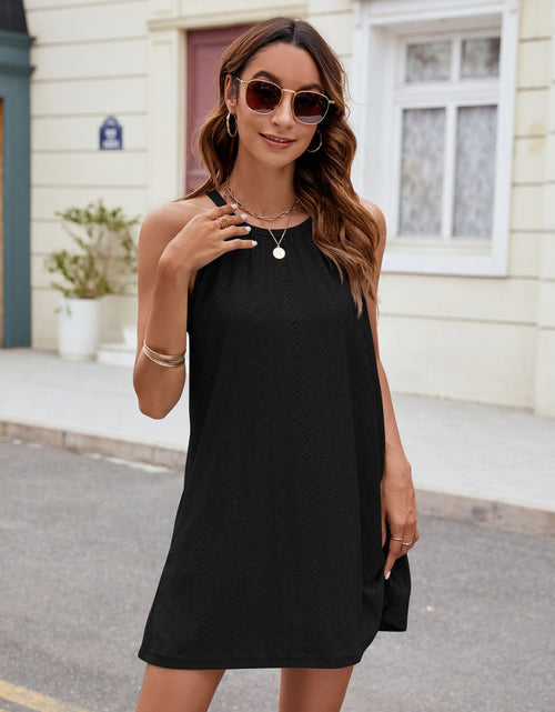Load image into Gallery viewer, Florira Eyelet Sleeveless Mini Dress
