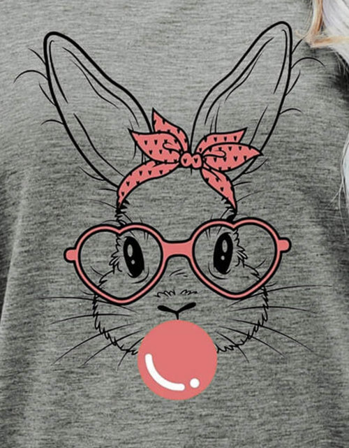Load image into Gallery viewer, Easter Bunny Graphic Round Neck T-Shirt
