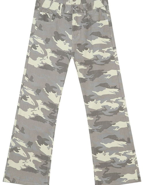 Load image into Gallery viewer, Camouflage Bootcut Jeans with Pockets
