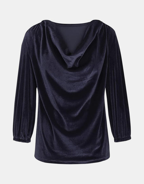 Load image into Gallery viewer, Cowl Neck Three-Quarter Sleeve Top
