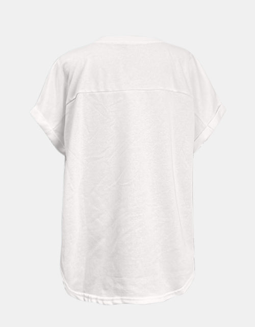 Load image into Gallery viewer, Sequin Round Neck Short Sleeve T-Shirt
