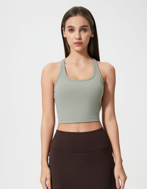 Load image into Gallery viewer, Millennia Scoop Neck Active Tank with Detachable Chest Pads
