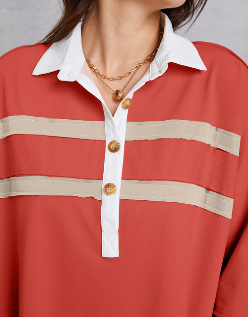 Load image into Gallery viewer, Half Button Handkerchief Hem Dress
