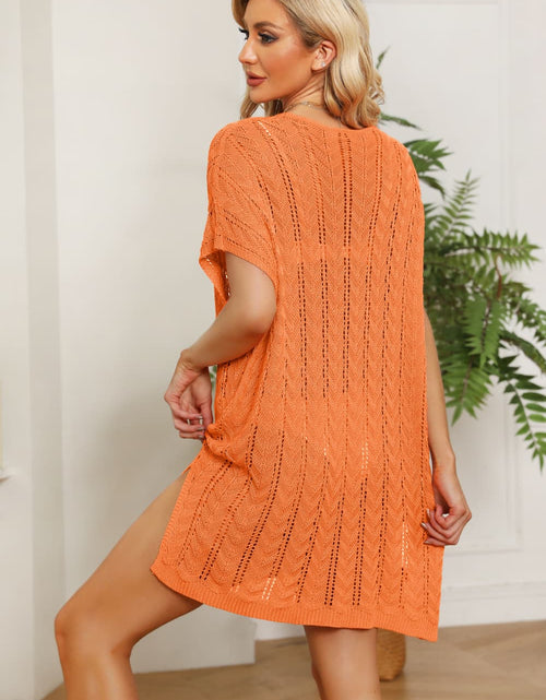 Load image into Gallery viewer, Openwork Side Slit Knit Dress
