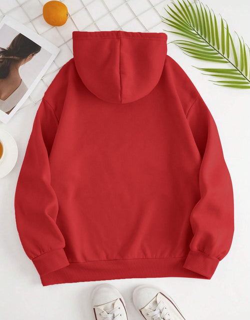 Load image into Gallery viewer, Drawstring Dropped Shoulder Hoodie
