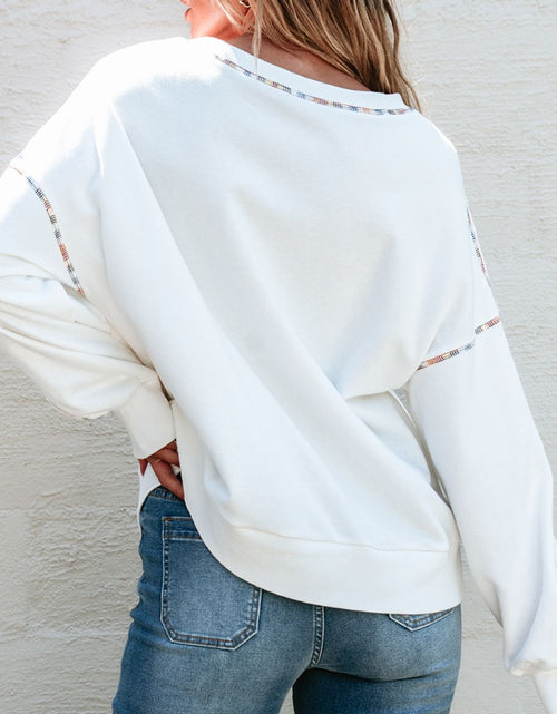Load image into Gallery viewer, MARDI GRAS Round Neck Long Sleeve Sweatshirt
