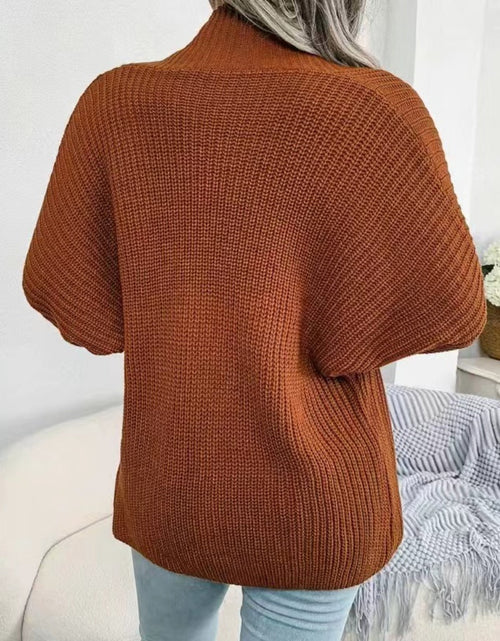 Load image into Gallery viewer, Open Front Lantern Sleeve Cardigan
