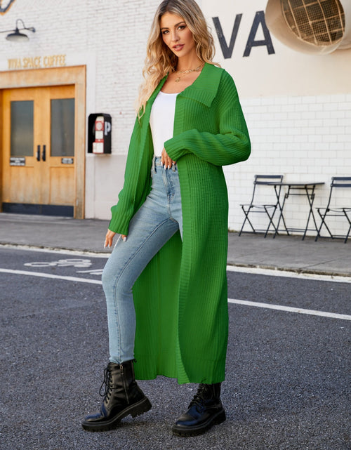 Load image into Gallery viewer, Full Size Collared Open Front Duster Cardigan
