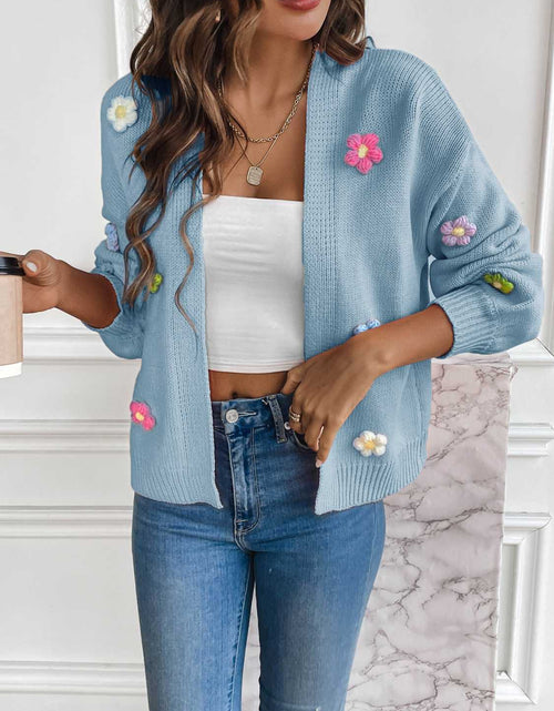 Load image into Gallery viewer, Floral Long Sleeve Open Front Cardigan
