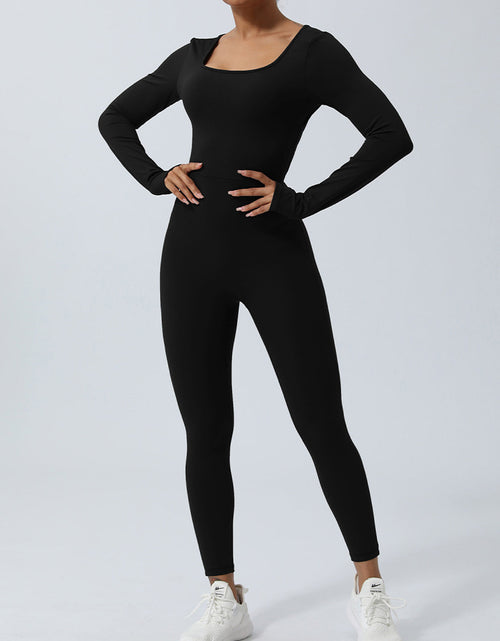 Load image into Gallery viewer, Twisted Backless Long Sleeve Jumpsuit
