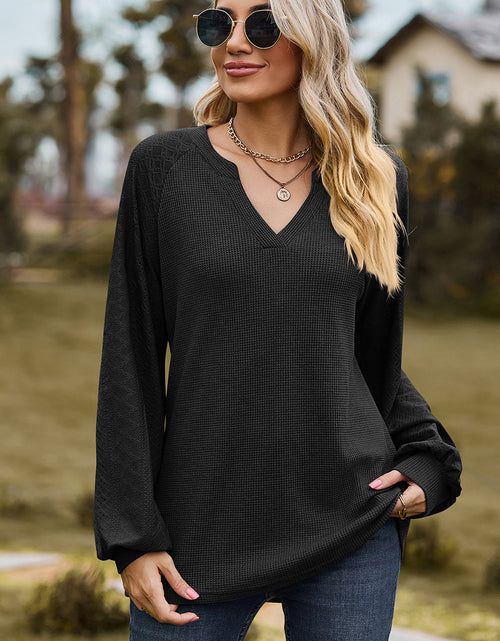 Load image into Gallery viewer, Eyelet Notched Raglan Sleeve T-Shirt
