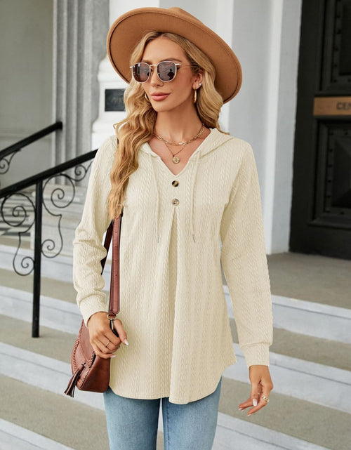Load image into Gallery viewer, Long Sleeve Hooded Blouse
