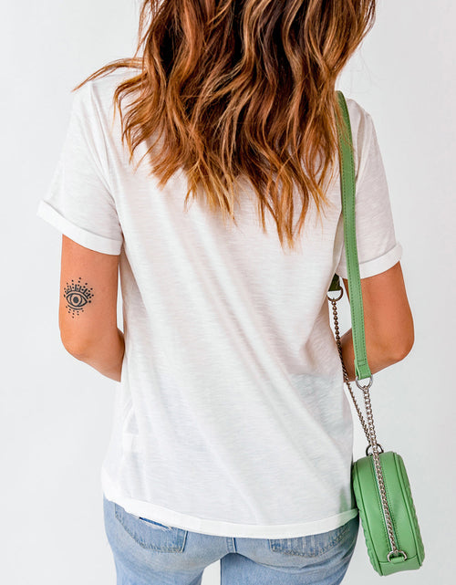 Load image into Gallery viewer, Graphic Round Neck Short Sleeve T-Shirt
