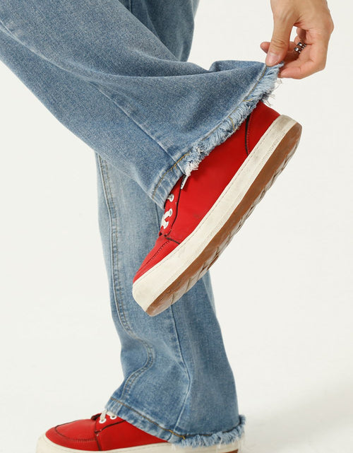 Load image into Gallery viewer, Raw Hem Jeans with Pockets
