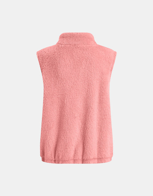 Load image into Gallery viewer, Full Size Fuzzy Zip Up Vest Coat with Pockets
