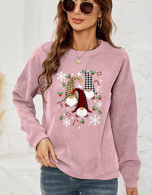 Load image into Gallery viewer, Faceless Gnome Graphic Drop Shoulder Sweatshirt
