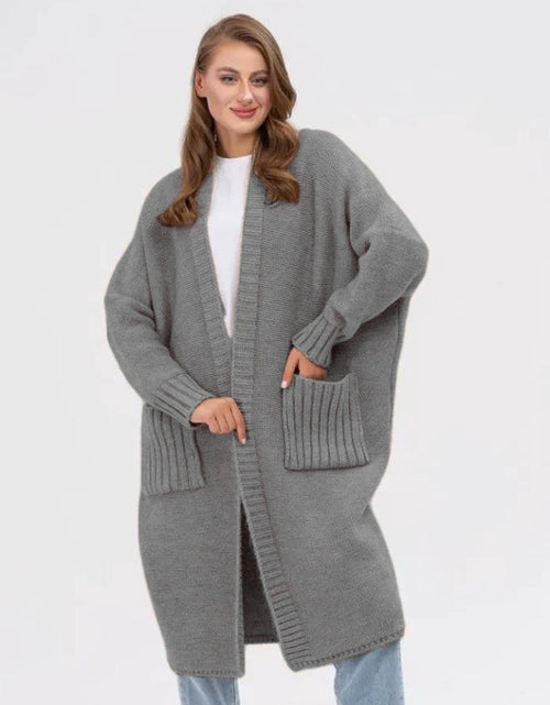 Load image into Gallery viewer, Pocketed Open Front Long Sleeve Longline Cardigan

