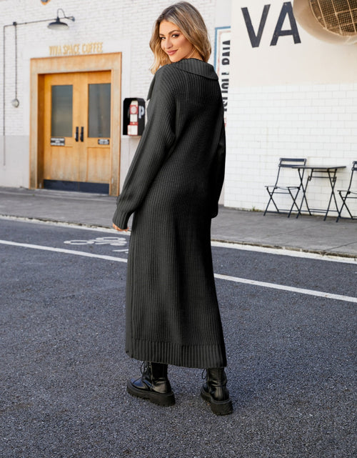 Load image into Gallery viewer, Full Size Collared Open Front Duster Cardigan
