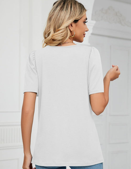 Load image into Gallery viewer, Square Neck Puff Sleeve T-Shirt
