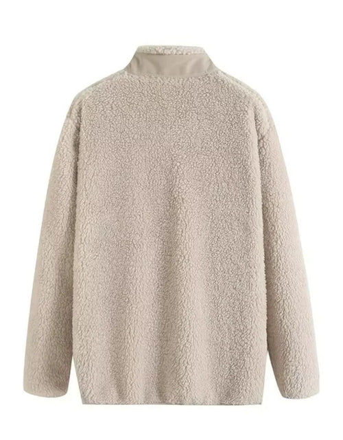 Load image into Gallery viewer, Zip Up Long Sleeve Plush Jacket
