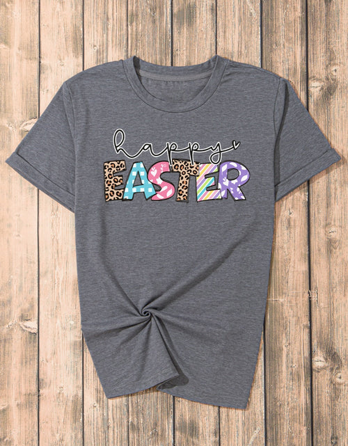 Load image into Gallery viewer, HAPPY EASTER Graphic Short Sleeve T-Shirt
