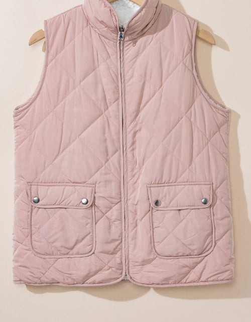 Load image into Gallery viewer, Fuzzy Zip Up Vest Coat with Pockets
