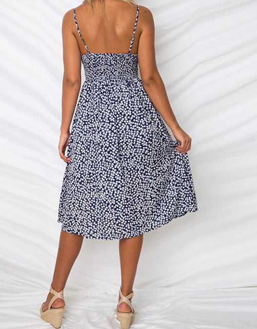 Load image into Gallery viewer, Cutout Smocked Sweetheart Neck Cami Dress
