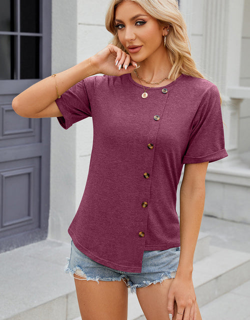Load image into Gallery viewer, Round Neck Short Sleeve T-Shirt
