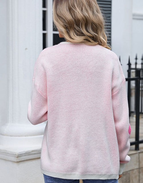 Load image into Gallery viewer, Angel Wings Flower Open Front Long Sleeve Cardigan
