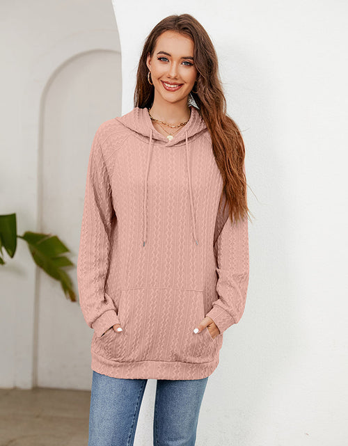 Load image into Gallery viewer, Raglan Sleeve Front Pocket Hoodie
