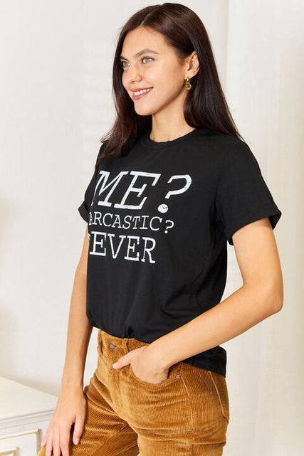 Load image into Gallery viewer, Simply Love Letter Graphic Round Neck T-Shirt
