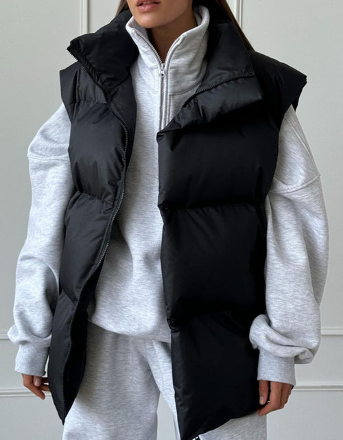 Load image into Gallery viewer, Zip Up Turtleneck Vest Coat
