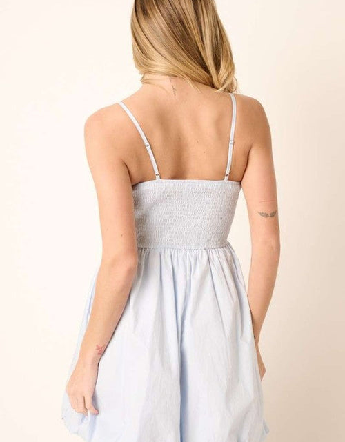 Load image into Gallery viewer, Mittoshop Ruched Detail Bubble Hem Mini Dress
