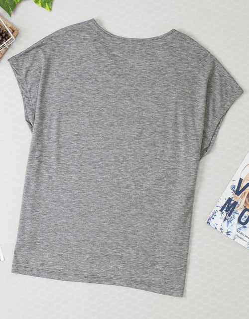 Load image into Gallery viewer, Heathered V-Neck Short Sleeve T-Shirt
