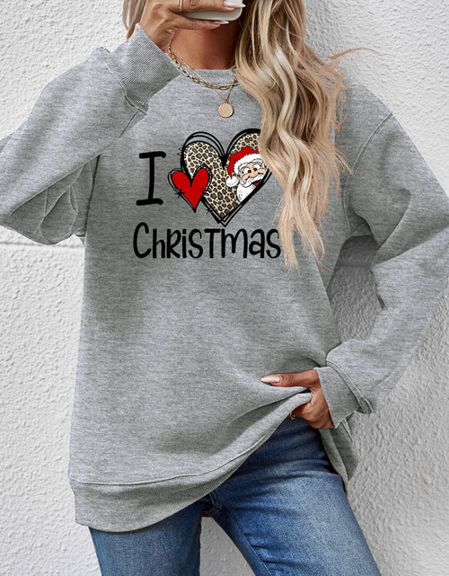 Load image into Gallery viewer, CHRISTMAS Graphic Round Neck Sweatshirt

