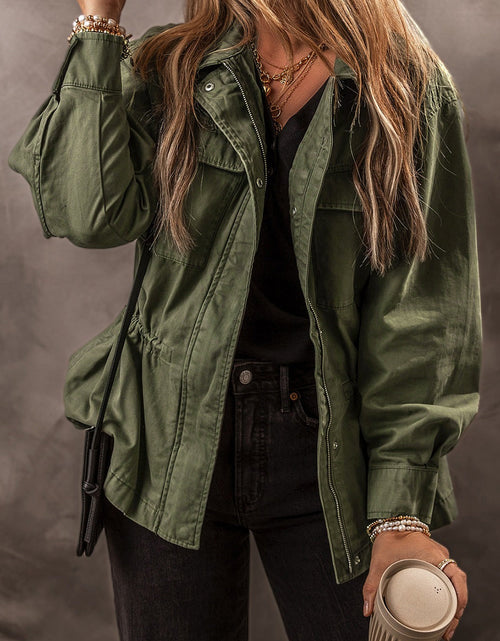 Load image into Gallery viewer, Zip Up Long Sleeve Jacket
