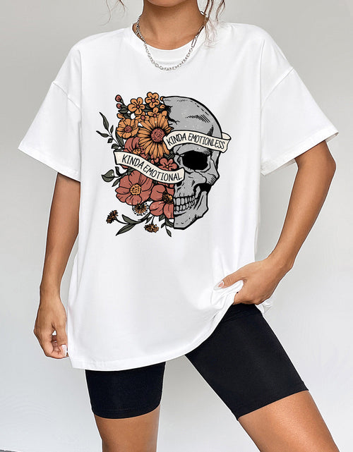 Load image into Gallery viewer, Round Neck Short Sleeve Graphic T-Shirt
